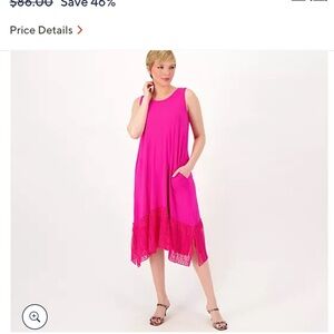 Logo by Lori Goldstein broomstick hem tank dress